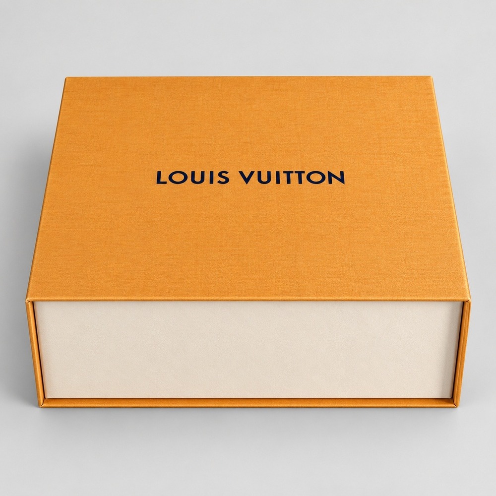 Louis Vuitton Large Orange Magnetic Gift Box Empty Storage 13x10x6 Authentic